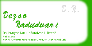 dezso nadudvari business card