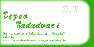 dezso nadudvari business card